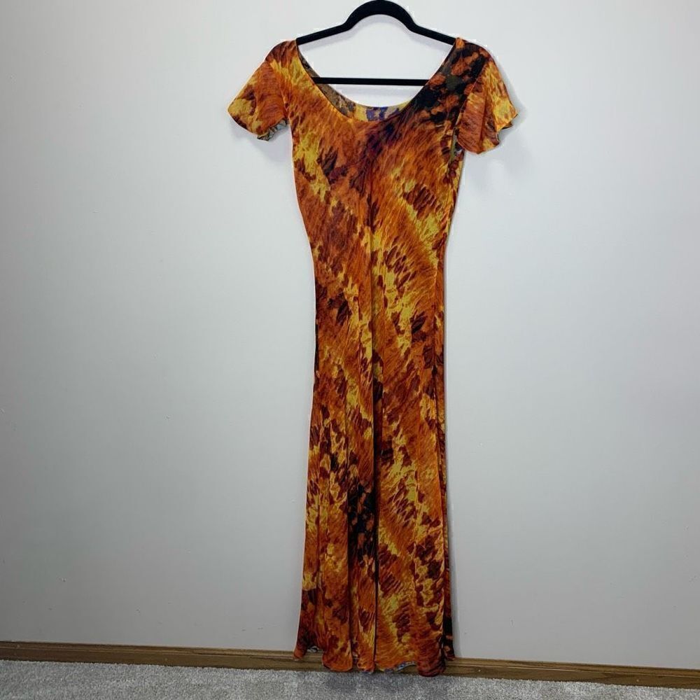 Size 8 Midnight Velvet Animal Botanical Kenzie Reversible Floral Dress (c1) - Picture 13 of 16